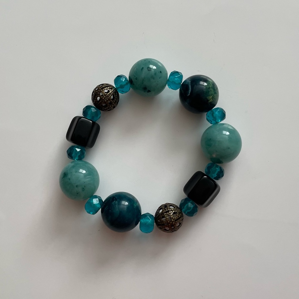 Blue Beaded Bracelet